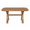 Country Oak 1.4m Cross Leg Dining Table Rounded Corners - 20% Off Discount Code FLASH - 7