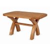 Country Oak 1.4m Cross Leg Dining Table Rounded Corners - 20% Off Discount Code FLASH - 5