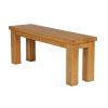 Country Oak 1.2m Chunky Solid Oak Indoor Bench - £40 OFF FLASH SALE - 6
