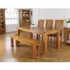 Country Oak 1.2m Chunky Solid Oak Indoor Bench - £40 OFF FLASH SALE - 3