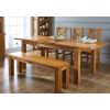 Country Oak 1.2m Chunky Solid Oak Indoor Bench - £40 OFF FLASH SALE - 5