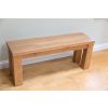 Country Oak 1.2m Chunky Solid Oak Indoor Bench - £40 OFF FLASH SALE - 10