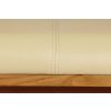 Cream Leather 1.6m Country Oak Cross Leg Bench - £60 OFF FLASH SALE - 5