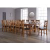 Chateaux 3.4m Large Solid Oak Extending Dining Table - 20% Off Discount Code FLASH - 3