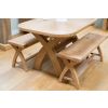 Country Oak 140cm X Leg Oval Table and 2 1.2m X Leg Country Oak Benches - SUMMER SALE - 16 Country Oak 140cm X Leg Oval Table and 2 1.2m X Leg Country Oak Benches - SUMMER SALE - 16