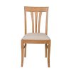 Victoria Solid Oak Dining Chair with Beige Linen Fabric pads - 10% OFF SUMMER SALE - 4 Victoria Solid Oak Dining Chair with Beige Linen Fabric pads - 10% OFF SUMMER SALE - 4