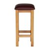 Red Leather Baltic Solid Oak Kitchen Bar Stool - 20% OFF SPRING SALE - 5