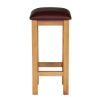 Red Leather Baltic Solid Oak Kitchen Bar Stool - 10% OFF SPRING SALE - 5