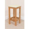 Baltic Solid Oak Cream Leather Small Kitchen Bar Stool - 25% OFF WINTER SALE - 6
