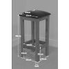 Baltic Solid Oak Cream Leather Small Kitchen Bar Stool - 10% OFF SPRING SALE - 10