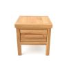 Baltic 40cm Small European Oak Lamp Table With Drawer - CLEARANCE MEGA DEAL - 11