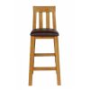 Billy Tall Oak Bar Stool with Brown Leather - 20% OFF SPRING SALE - 6