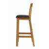 Billy Tall Oak Bar Stool with Brown Leather - 20% OFF WINTER SALE - 7
