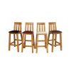 Billy Tall Oak Bar Stool with Brown Leather - 20% OFF WINTER SALE - 10