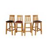 Billy Tall Oak Bar Stool with Brown Leather - 20% OFF SPRING SALE - 10