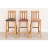 Billy Solid Oak Tall Kitchen Stool with Red Leather Pad - 20% OFF SPRING SALE - 21