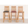 Billy Solid Oak Tall Kitchen Stool with Red Leather Pad - 10% OFF SPRING SALE - 21