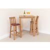 Billy Solid Oak Tall Kitchen Stool with Red Leather Pad - 20% OFF SPRING SALE - 22