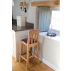 Billy Solid Oak Tall Kitchen Stool with Red Leather Pad - 10% OFF SPRING SALE - 11