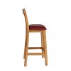Billy Solid Oak Tall Kitchen Stool with Red Leather Pad - 20% OFF SPRING SALE - 5