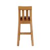 Billy Solid Oak Tall Kitchen Stool with Red Leather Pad - 20% OFF SPRING SALE - 6