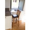 Billy Tall Oak Kitchen Stool with Black Leather Pad - 20% OFF WINTER SALE - 8