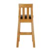 Billy Tall Oak Assembled Kitchen Stool with Black Leather Pad - 10% OFF SPRING SALE - 6