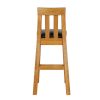 Billy Tall Oak Assembled Kitchen Stool with Black Leather Pad - 30% OFF CODE FLASH - 6