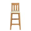 Billy Oak Tall Kitchen Bar Stool Cream Leather - 20% OFF SPRING SALE - 10