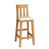 Billy Oak Tall Kitchen Bar Stool Cream Leather - 20% OFF SPRING SALE - 9