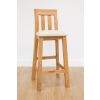 Billy Oak Tall Assembled Kitchen Bar Stool Cream Leather - 10% OFF SPRING SALE - 16