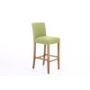 Buckingham Green Linen Tall Oak Kitchen Stool - SPRING SALE - 6