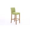 Buckingham Green Linen Tall Oak Kitchen Stool - 25% OFF SPRING SALE - 6