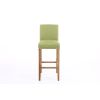 Buckingham Green Linen Tall Oak Kitchen Stool - SPRING SALE - 9