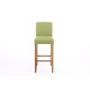 Buckingham Green Linen Tall Oak Kitchen Stool - 25% OFF SPRING SALE - 9