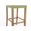 Buckingham Green Linen Tall Oak Kitchen Stool - 25% OFF SPRING SALE - 12