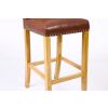Buckingham Tan Brown Leather Oak Kitchen Stool - SPRING SALE - 9