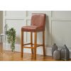 Buckingham Tan Brown Leather Oak Kitchen Stool - 10% OFF SPRING SALE - 2