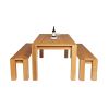 Cambridge 180cm Oak Table & 2 x 180cm Cambridge Benches - 4