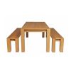 Cambridge 180cm Oak Table & 2 x 180cm Cambridge Benches - 5