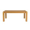 Cambridge 180cm Oak Table 8 Lichfield Brown Leather Chairs - 8