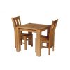 Cambridge 80cm Oak Table 2 Churchill Oak Seat Chair Set - SPRING SALE - 2