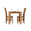 Cambridge 80cm Oak Table 2 Churchill Oak Seat Chair Set - SPRING SALE - 3