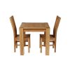 Cambridge 80cm Oak Table 2 Churchill Oak Seat Chair Set - SPRING SALE - 6