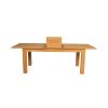 Caravella 230cm Extending Oak Table 8 Churchill Brown Leather Oak Chair Set - 11