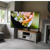 Cheshire Grey Painted 125cm Large Assembled TV Unit with Doors & Shelves - SPRING SALE - 2