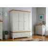 Cheshire Grey Painted Triple Wardrobe with Drawers - SPRING SALE - 5