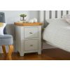 Cheshire Grey Painted Bedside Table 2 Drawers - 10% OFF CODE SAVE - 2