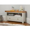 Cheshire Grey Painted Oak Corner TV Unit with Drawer - SPRING SALE - 2