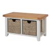 Cheshire Grey Painted Hallway Shoe Bench with 2 Baskets - 10% OFF SPRING SALE - 3
